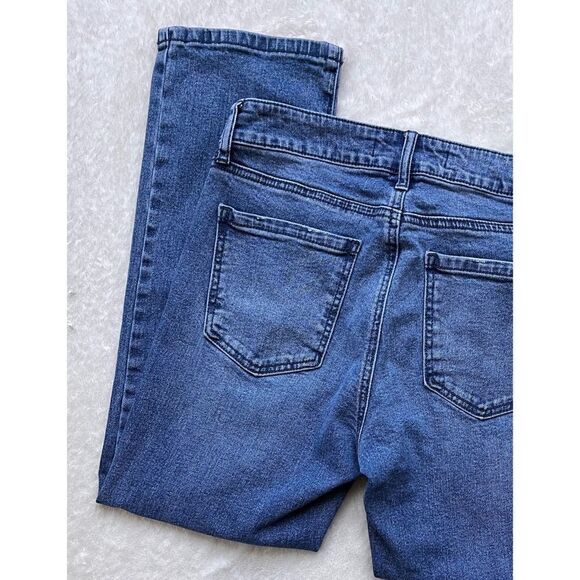 Prosperity Denim Vintage Straight Leg High Rise Crop Jeans in Blue, Size 29 - Picture 15 of 16